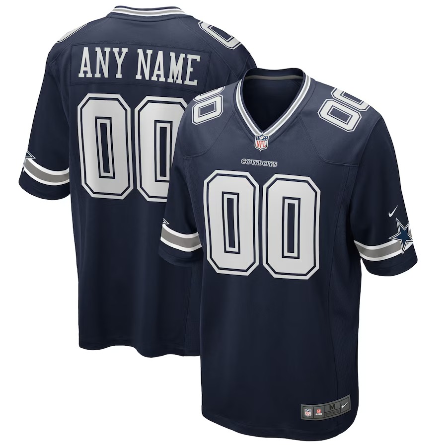 Men's Dallas Cowboys Nike Navy Custom Game Jersey - U-jersey