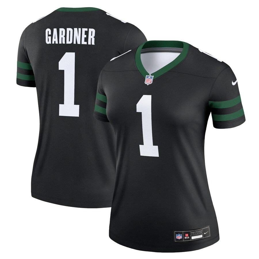 Women's New York Jets Ahmad Sauce Gardner Nike Black Legend Jersey - U-jersey