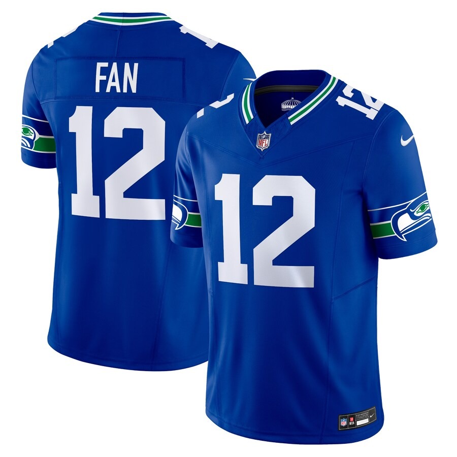Men's Seattle Seahawks 12th Fan Nike Royal Vapor F.U.S.E. Limited Jersey - U-jersey