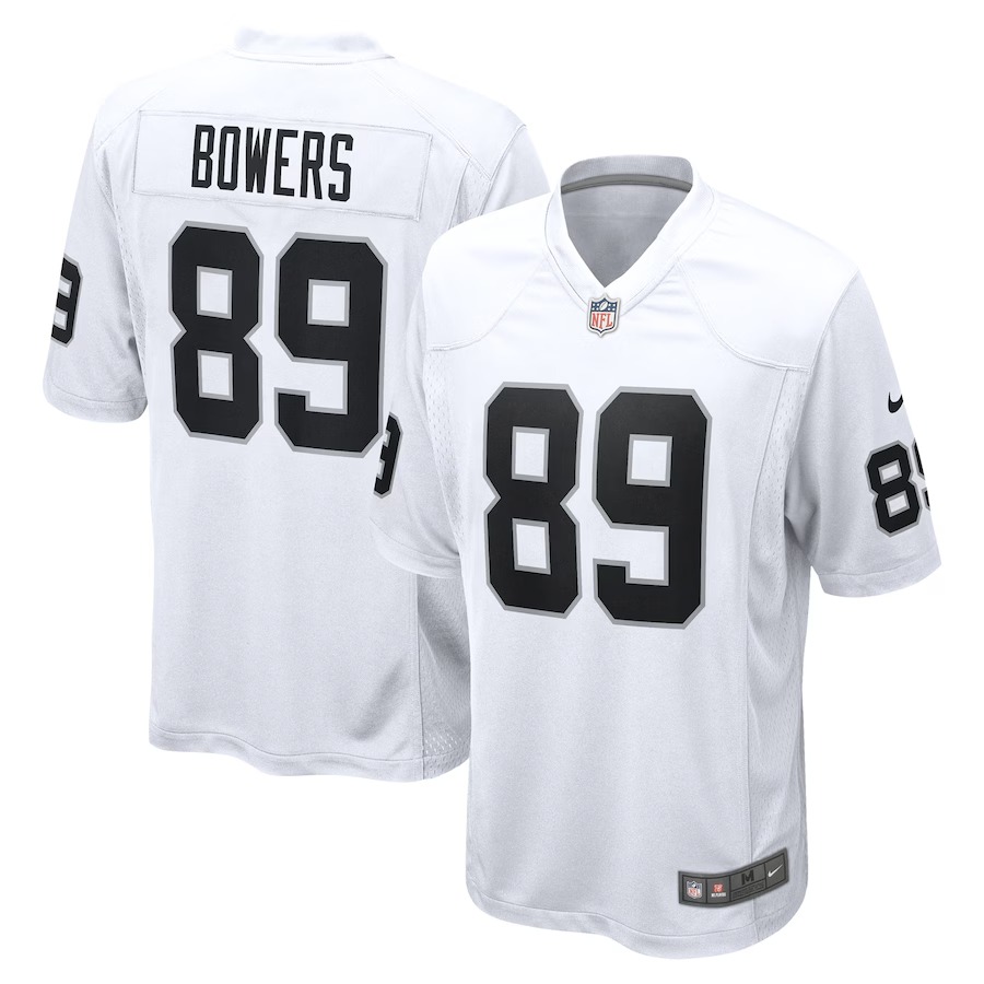 Men's Las Vegas Raiders Brock Bowers Nike  White Game Jersey - U-jersey
