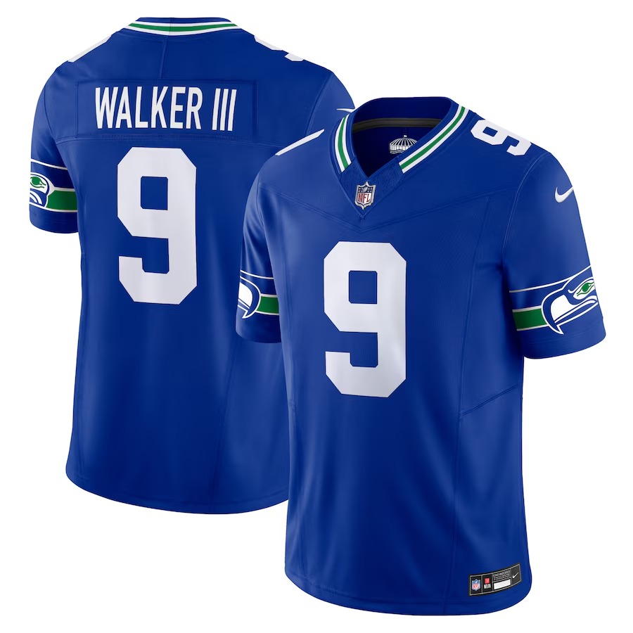 Men's Seattle Seahawks Kenneth Walker III Nike Royal Vapor F.U.S.E. Limited Jersey - U-jersey