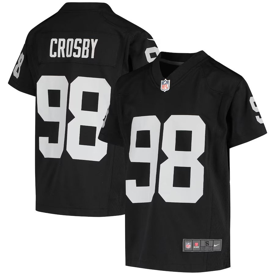 Youth Las Vegas Raiders Maxx Crosby Nike Black Game Jersey - U-jersey
