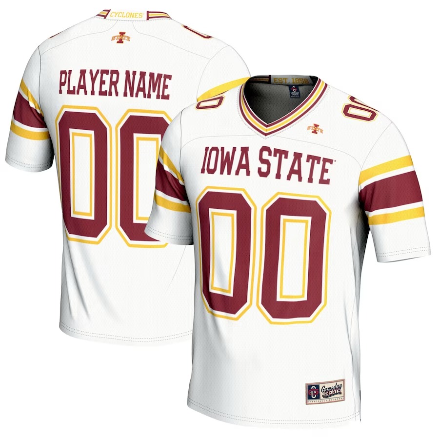 Iowa State Cyclones GameDay Greats NIL Pick-A-Player Football Jersey - White - U-jersey
