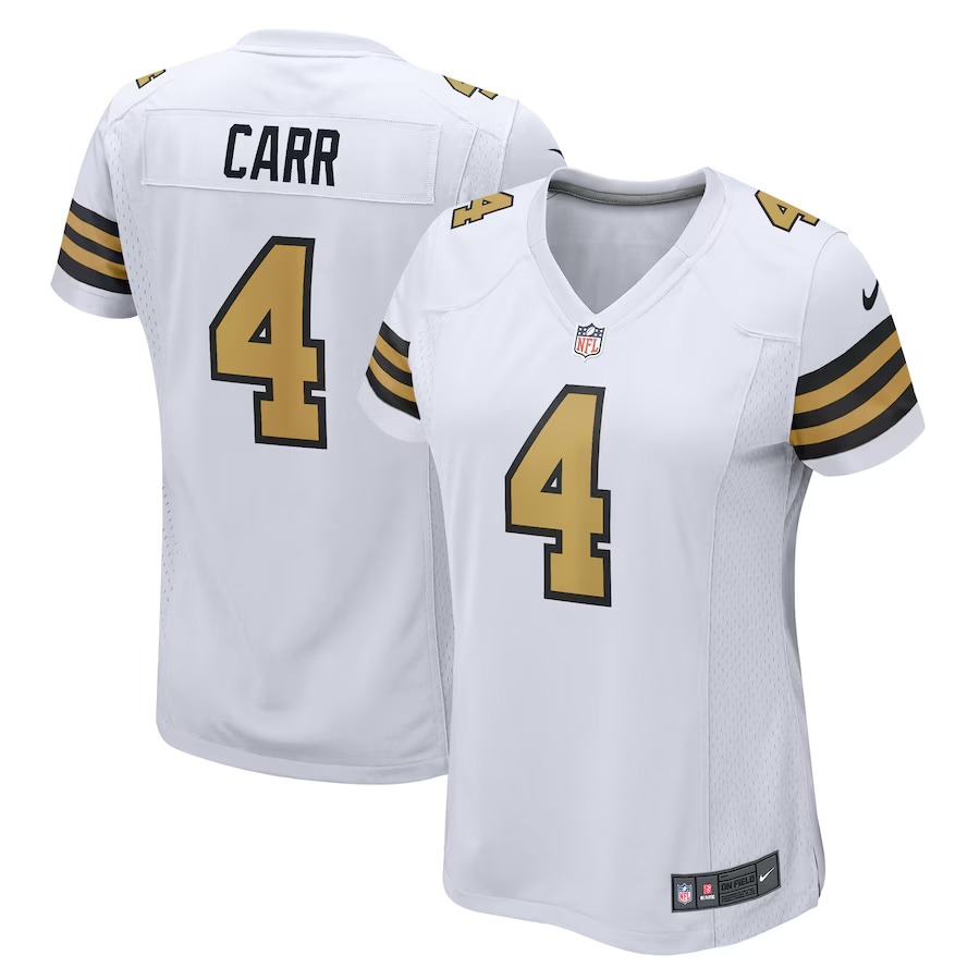 Women's New Orleans Saints Derek Carr Nike  White Alternate Game Jersey - U-jersey