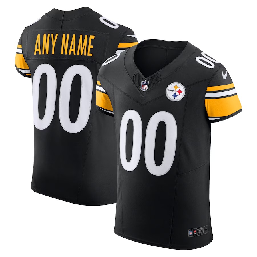 Men's Pittsburgh Steelers Nike Black Vapor F.U.S.E. Elite Custom Jersey - U-jersey
