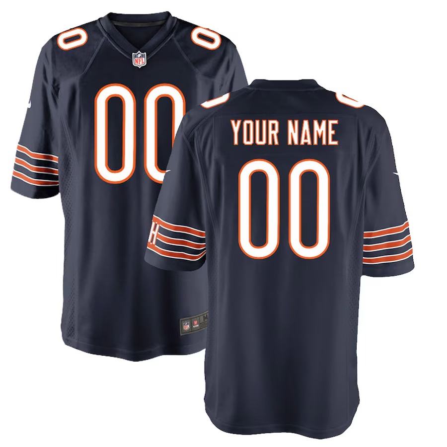 Youth Chicago Bears Nike Navy Custom Game Jersey - U-jersey