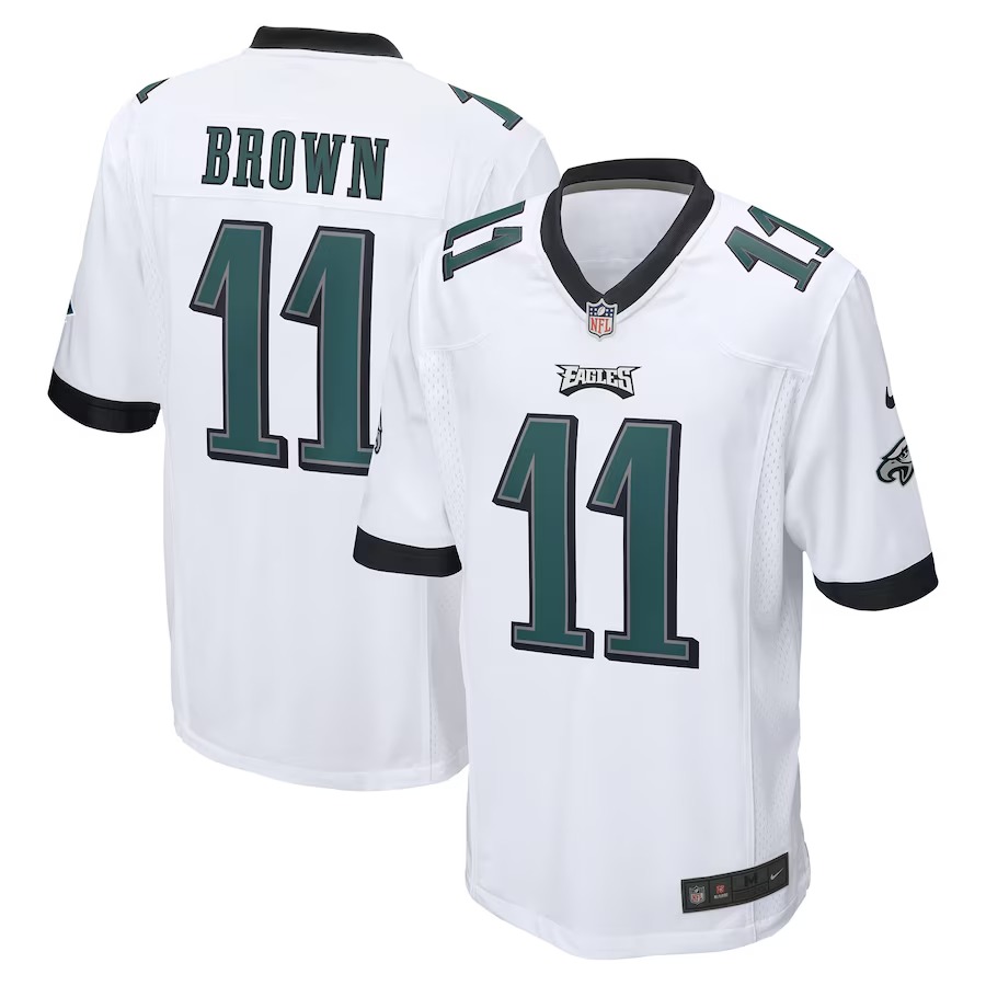 Men's Philadelphia Eagles A.J. Brown Nike White Game Jersey - U-jersey