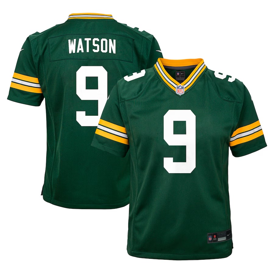 Youth Green Bay Packers Christian Watson Nike Green Team Player Game Jersey - U-jersey