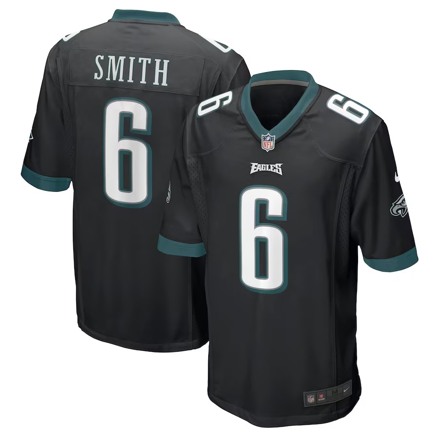 Men's Philadelphia Eagles DeVonta Smith Nike Black Game Jersey - U-jersey