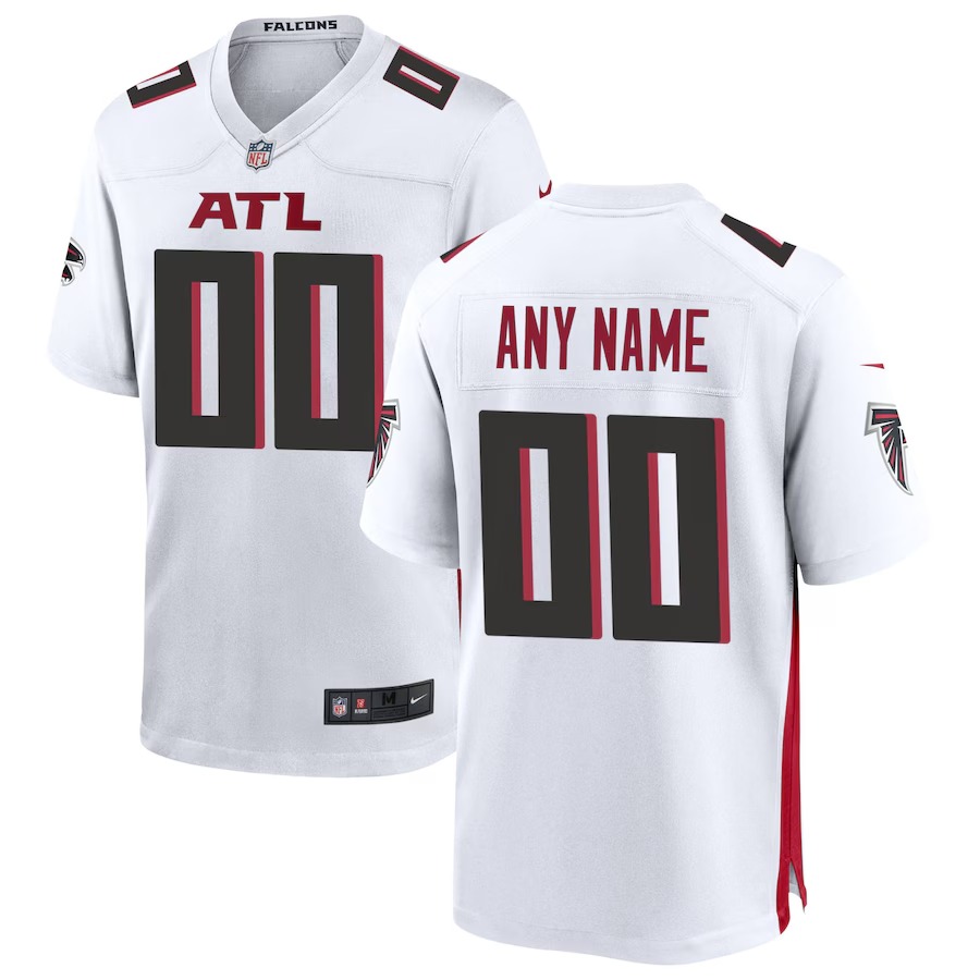 Men's Atlanta Falcons Nike White Custom Game Jersey - U-jersey
