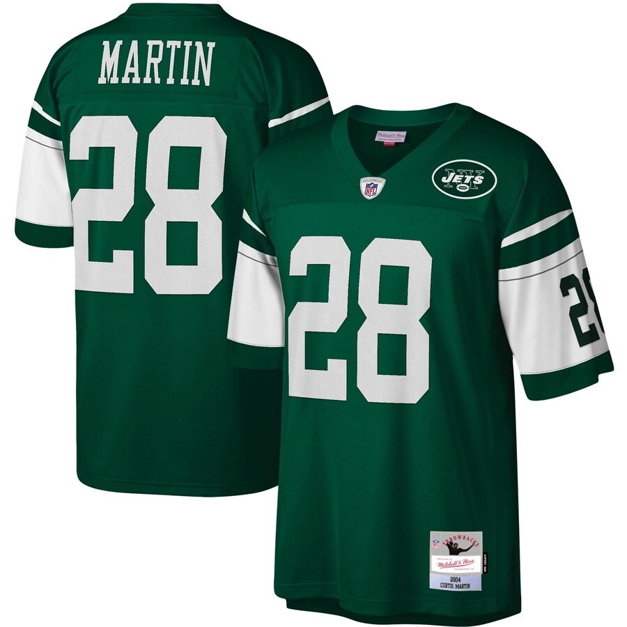 Men's New York Jets Curtis Martin Mitchell & Ness Green Legacy Replica Jersey - U-jersey