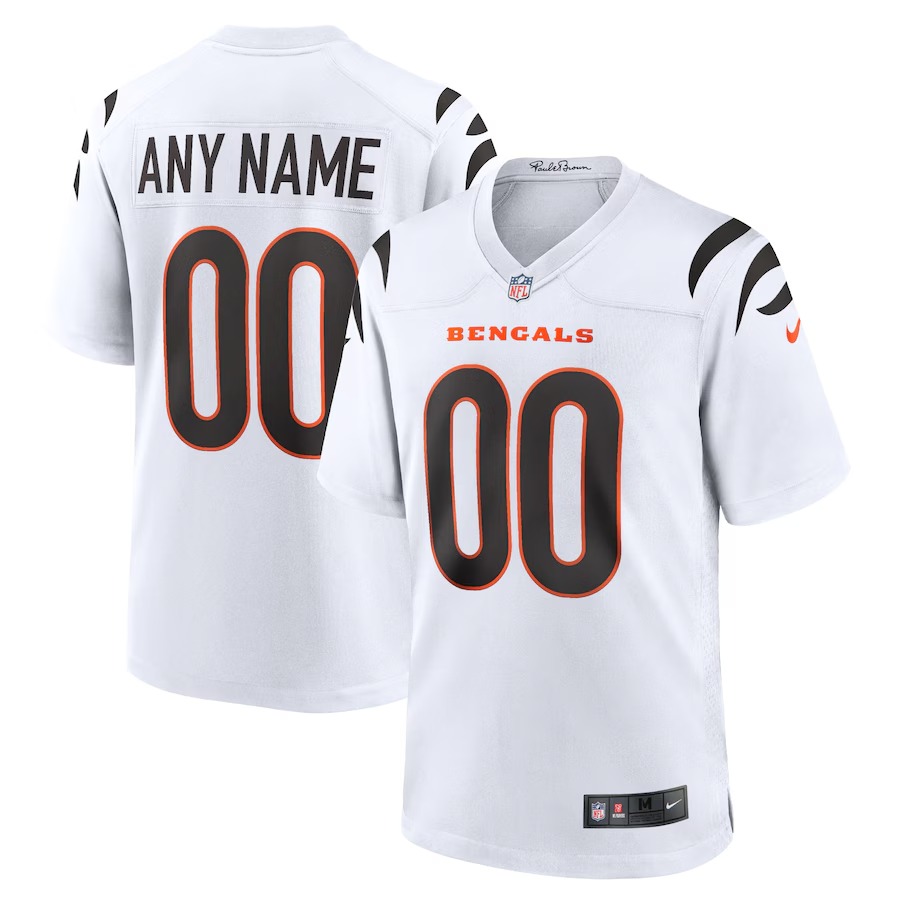Men's Cincinnati Bengals Nike White Game Custom Jersey - U-jersey