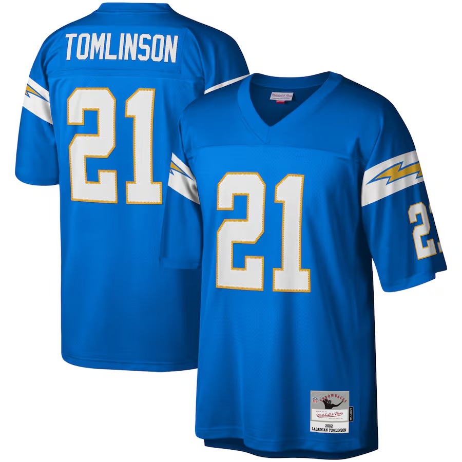 Men's Los Angeles Chargers LaDainian Tomlinson Mitchell & Ness Powder Blue Legacy Replica Jersey - U-jersey