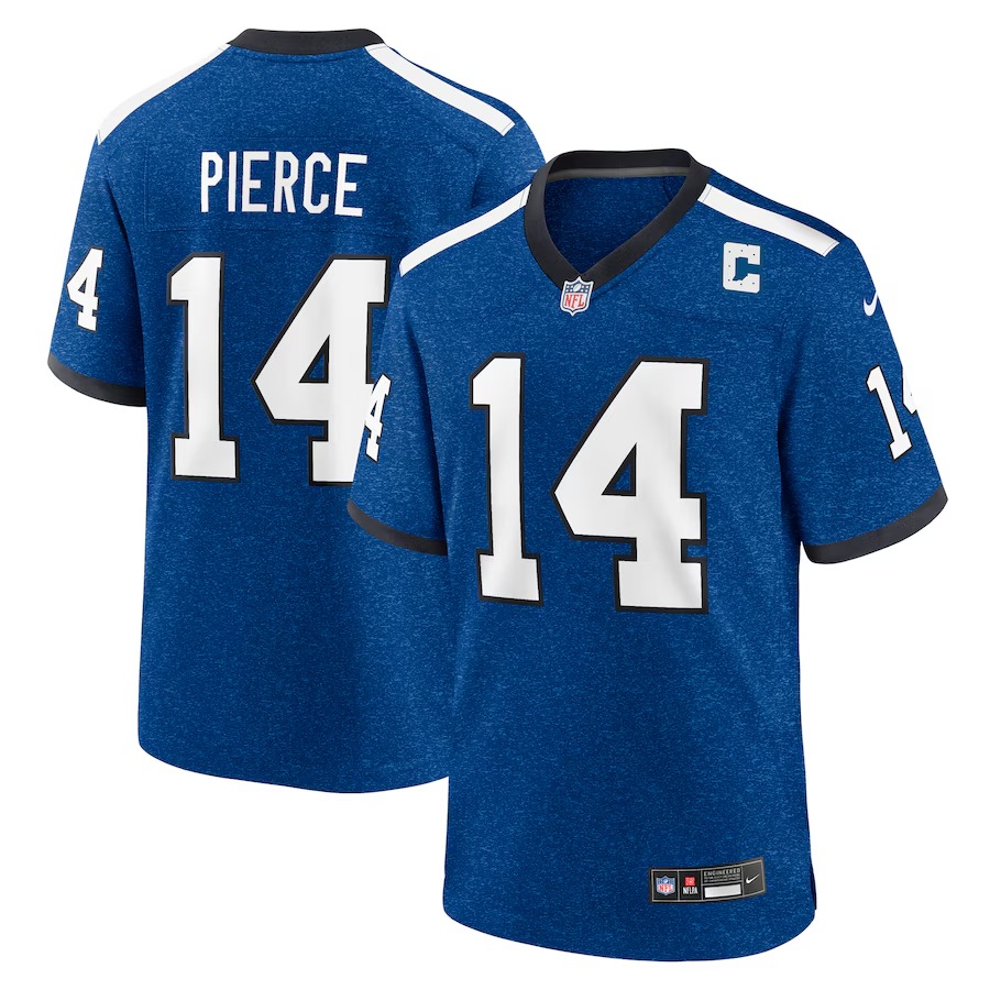 Men's Indianapolis Colts Alec Pierce Nike Royal Indiana Nights Alternate Game Jersey - U-jersey