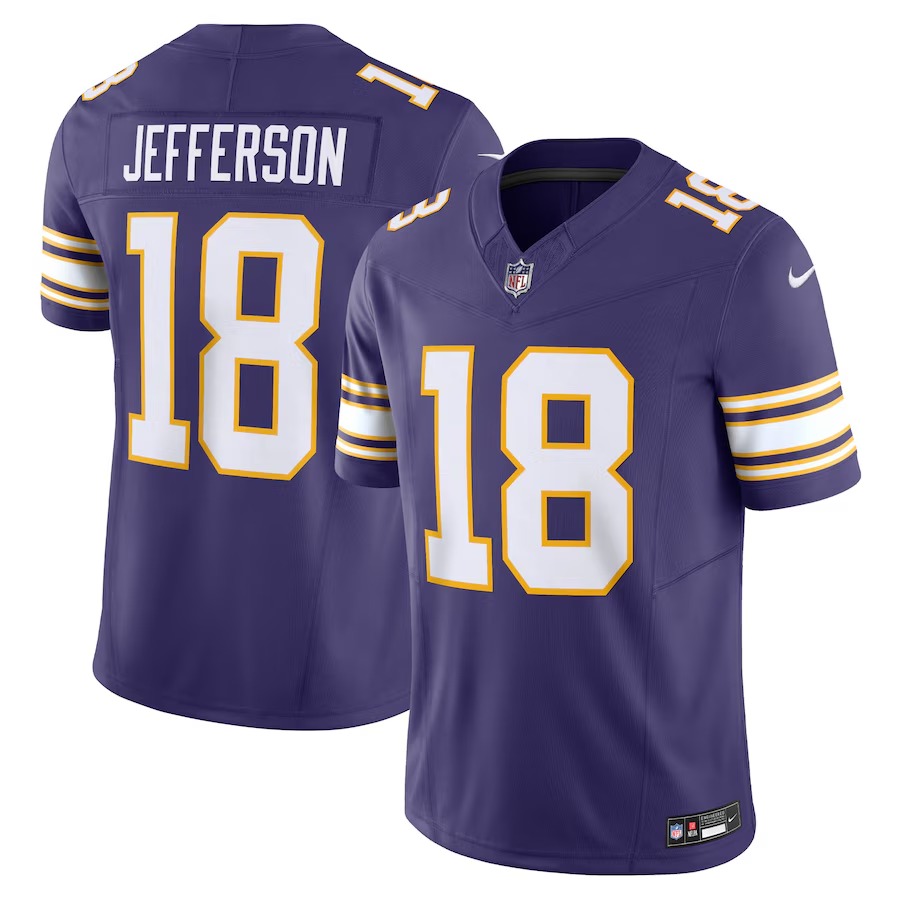 Men's Minnesota Vikings Justin Jefferson Nike Purple Vapor F.U.S.E. Limited Jersey - U-jersey