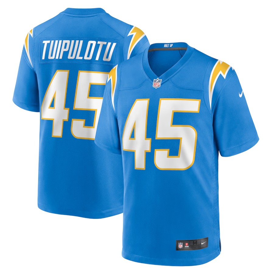 Men's Los Angeles Chargers Tuli Tuipulotu Nike Powder Blue Team Game Jersey - U-jersey