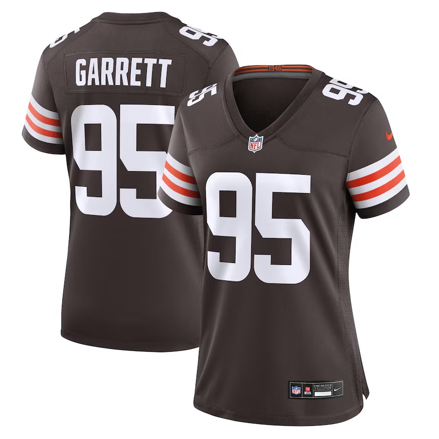 Women's Cleveland Browns Myles Garrett Nike Brown Game Jersey - U-jersey