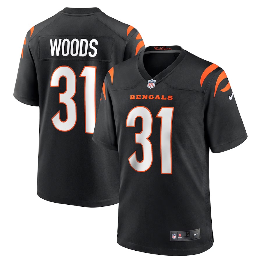 Men's Cincinnati Bengals Ickey Woods Nike Black Retired Player Game Jersey - U-jersey
