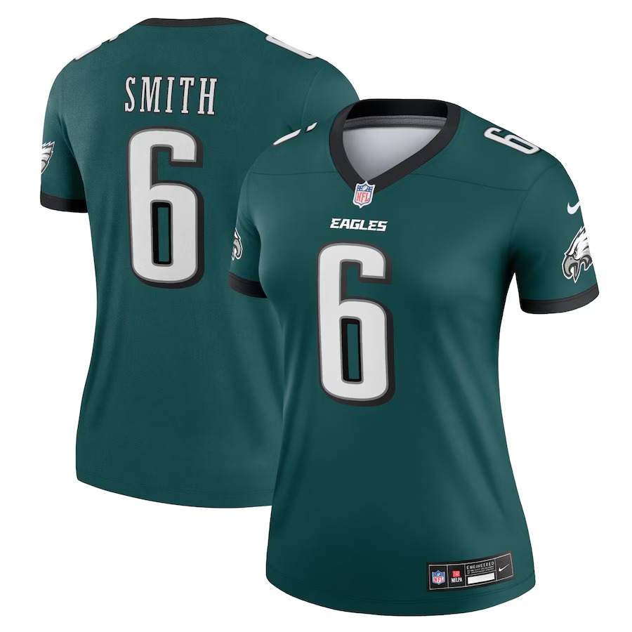 Women's Philadelphia Eagles DeVonta Smith Nike Midnight Green Legend Player Performance Top - U-jersey