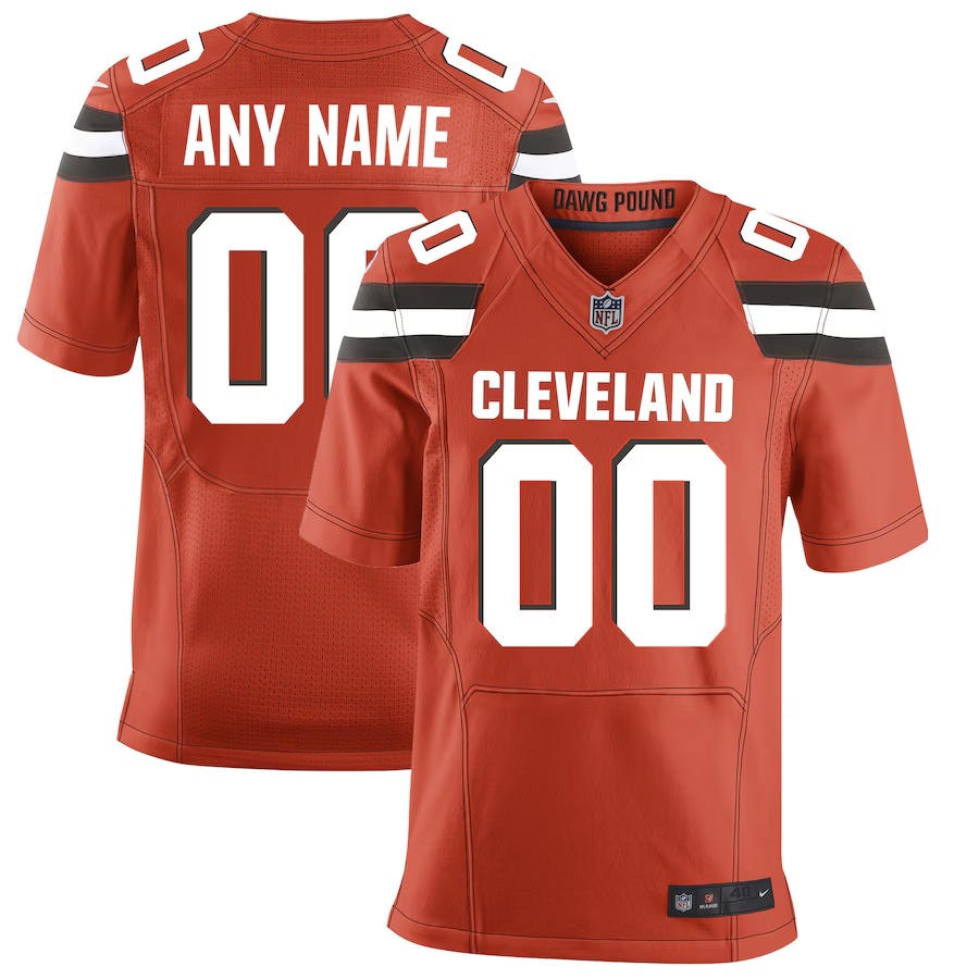 Men's Cleveland Browns Nike Orange Custom Alternate Elite Jersey - U-jersey