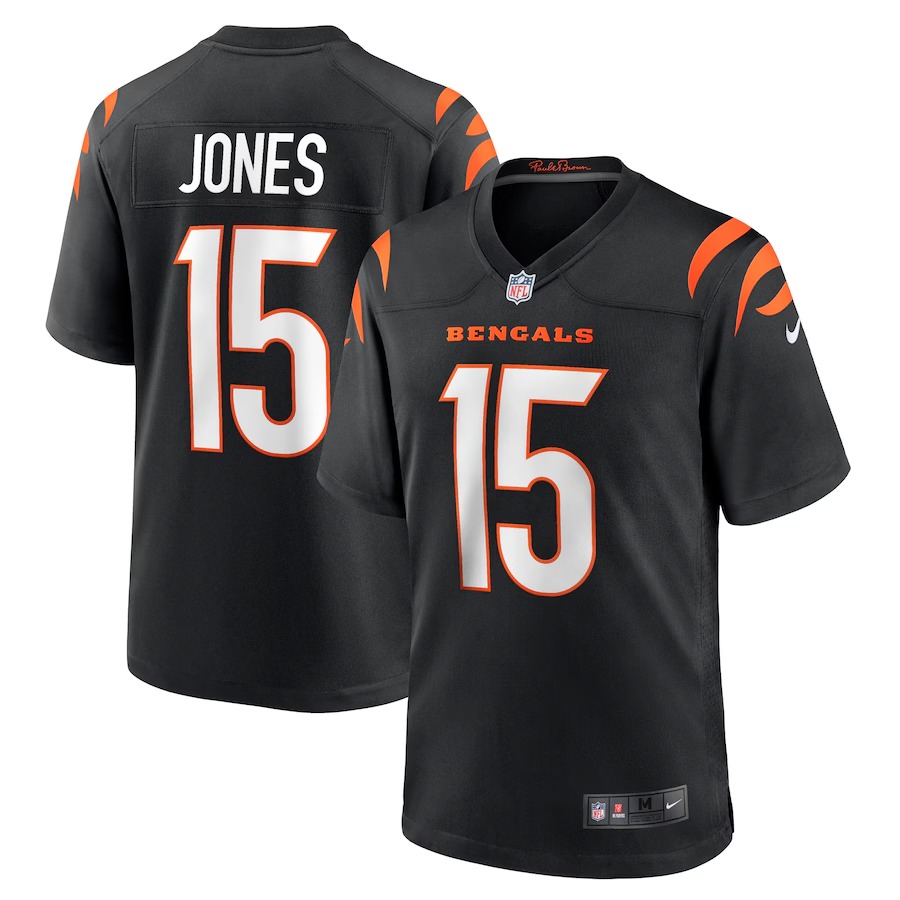 Men's Cincinnati Bengals Charlie Jones Nike  Black Team Game Jersey - U-jersey