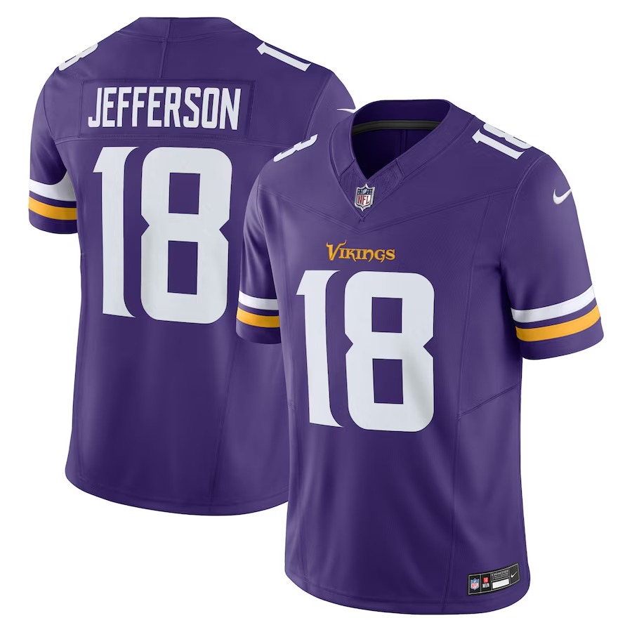 Men's Minnesota Vikings Justin Jefferson Nike Purple Vapor F.U.S.E. Limited Jersey - U-jersey