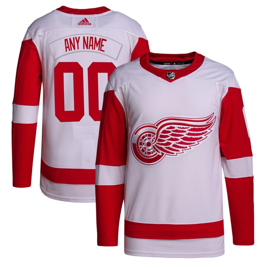 Men's Detroit Red Wings adidas White Away Primegreen Authentic Pro Custom Jersey - U-jersey