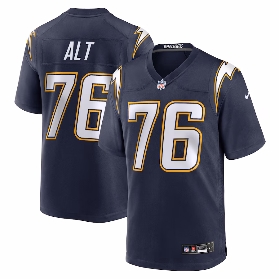 Men's Los Angeles Chargers Joe Alt Nike Navy Alternate Super Chargers Game Player Jersey - U-jersey