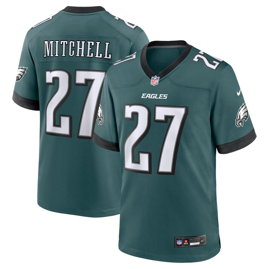 Men's Philadelphia Eagles Quinyon Mitchell Nike Midnight Green Player Game Jersey - U-jersey
