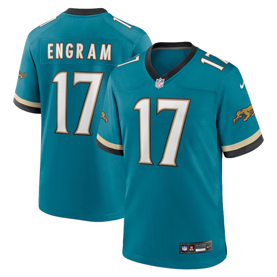 Men's Jacksonville Jaguars Evan Engram Nike Teal Prowler Throwback Player Game Jersey - U-jersey