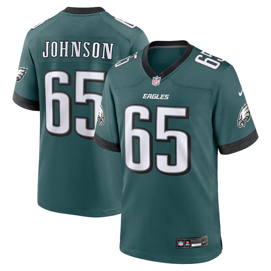 Men's Philadelphia Eagles Lane Johnson Nike Midnight Green Team Game Jersey - U-jersey