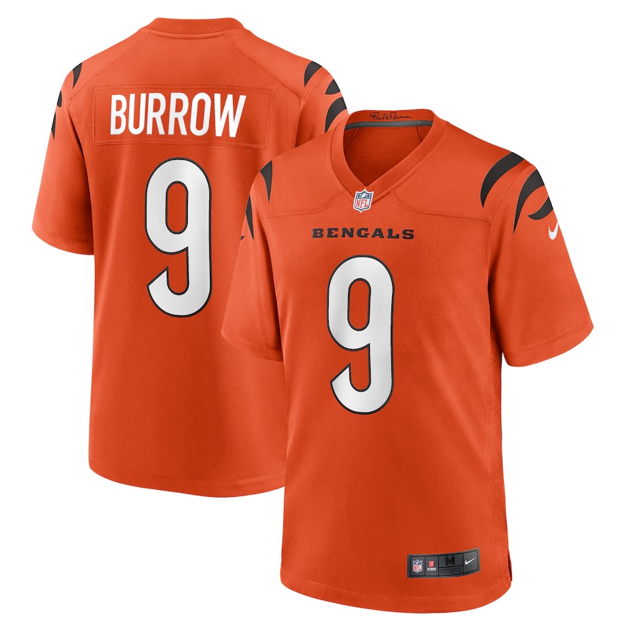 Men's Cincinnati Bengals Joe Burrow Nike Orange Game Jersey - U-jersey