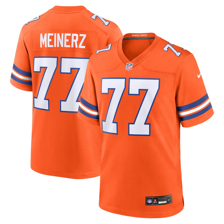 Men's Denver Broncos Quinn Meinerz Nike Orange Alternate Game Jersey - U-jersey