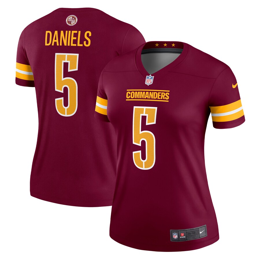Women's Washington Commanders Jayden Daniels Nike Burgundy Legend Player Performance Top - U-jersey