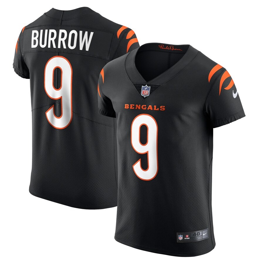 Men's Cincinnati Bengals Joe Burrow Nike Black Vapor Elite Jersey - U-jersey