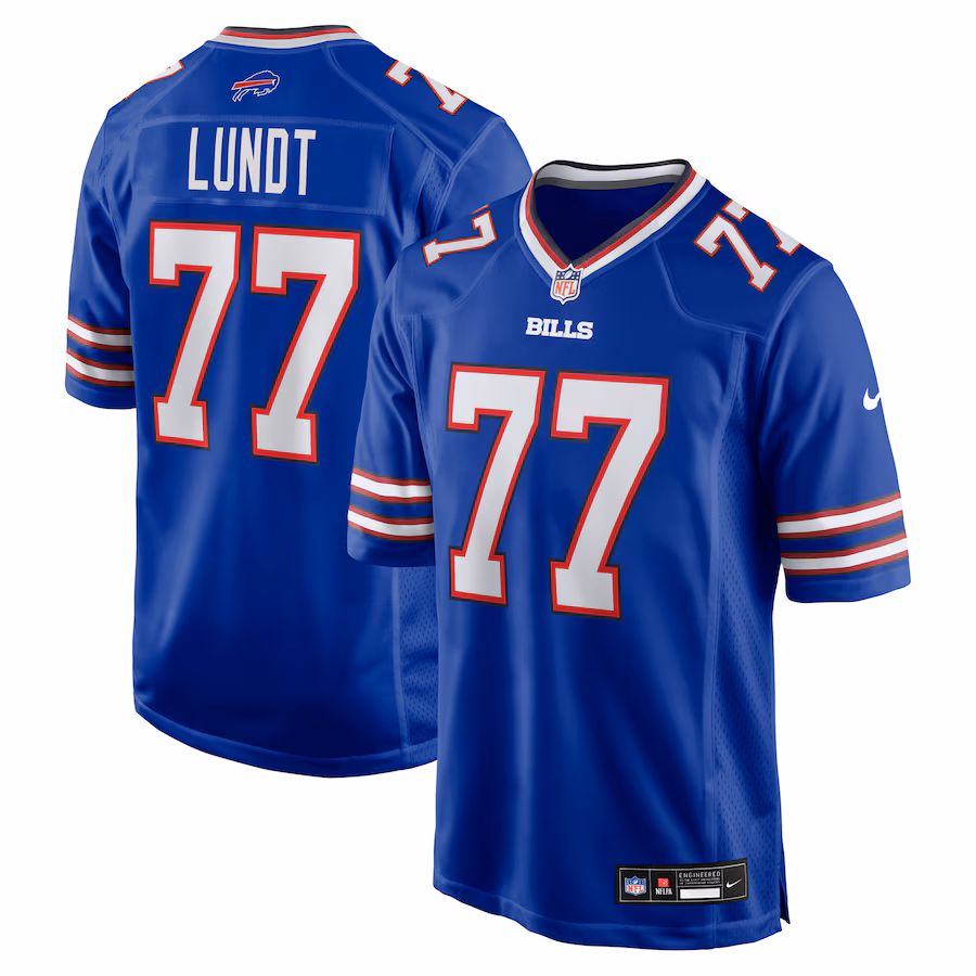 Men's Buffalo Bills Chase Lundt Nike Royal Team Game Jersey - U-jersey