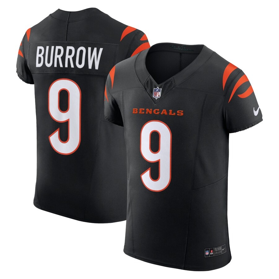 Men's Cincinnati Bengals Joe Burrow Nike Black Vapor F.U.S.E. Elite Jersey - U-jersey