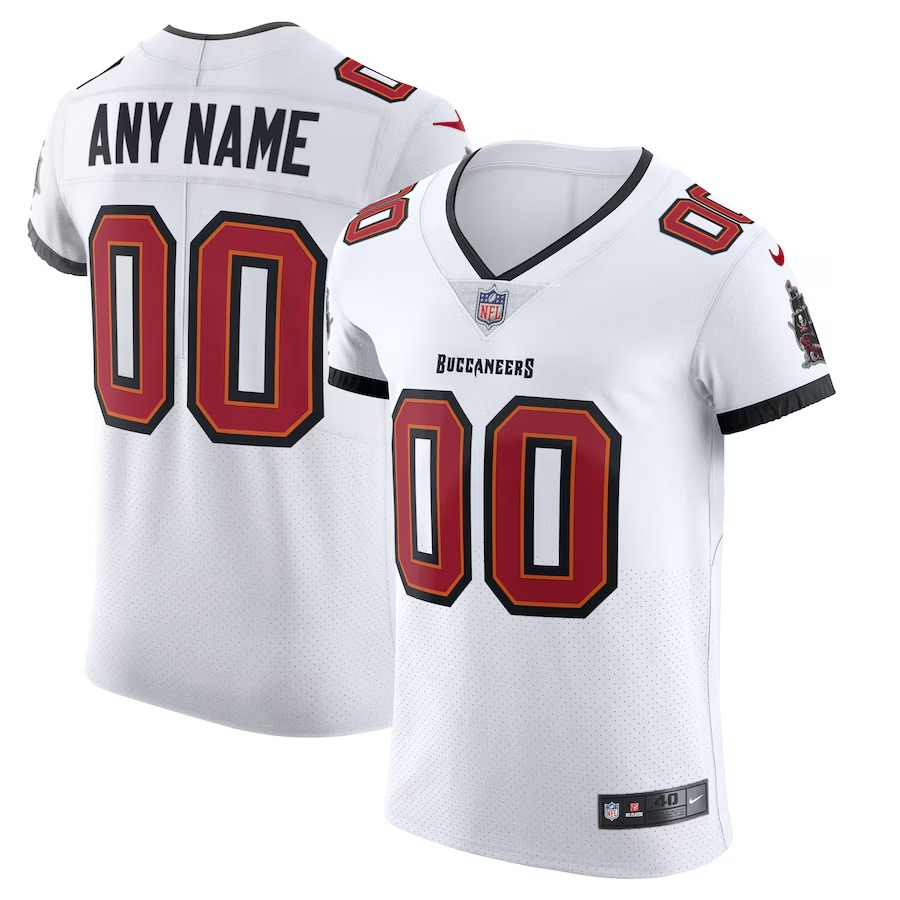 Men's Tampa Bay Buccaneers Nike White Vapor Elite Custom Jersey - U-jersey