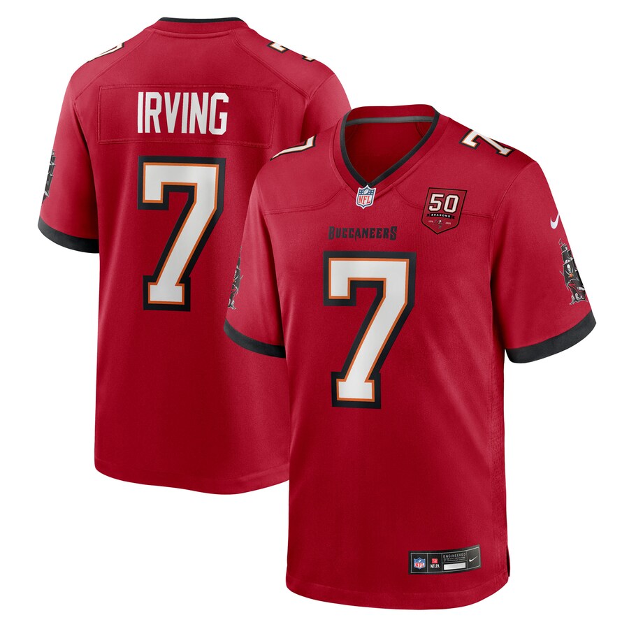Men's Tampa Bay Buccaneers Bucky Irving Nike Red 50th Season Team Game Jersey - U-jersey
