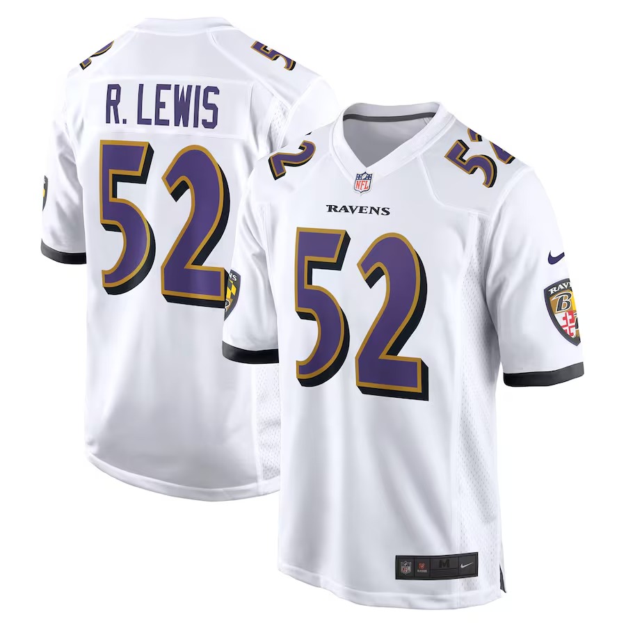 Men's Baltimore Ravens Ray Lewis Nike White Retired Player Game Jersey - U-jersey