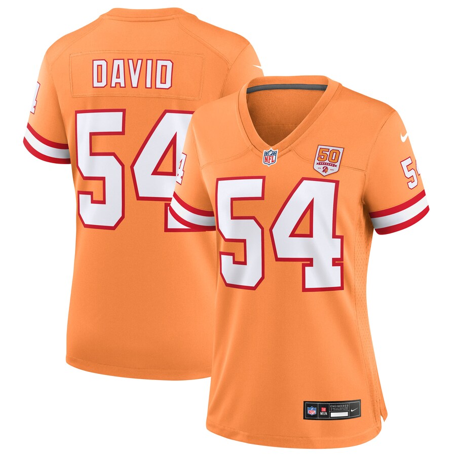 Women's Tampa Bay Buccaneers Lavonte David Nike Creamsicle 50th Season Game Jersey - U-jersey