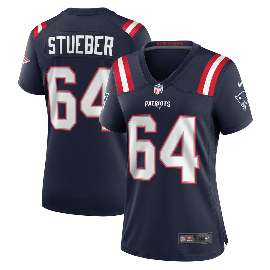 Women's New England Patriots Andrew Stueber Nike Navy Game Jersey - U-jersey