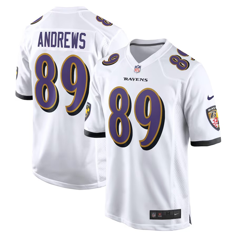 Men's Baltimore Ravens Mark Andrews Nike White Game Jersey - U-jersey