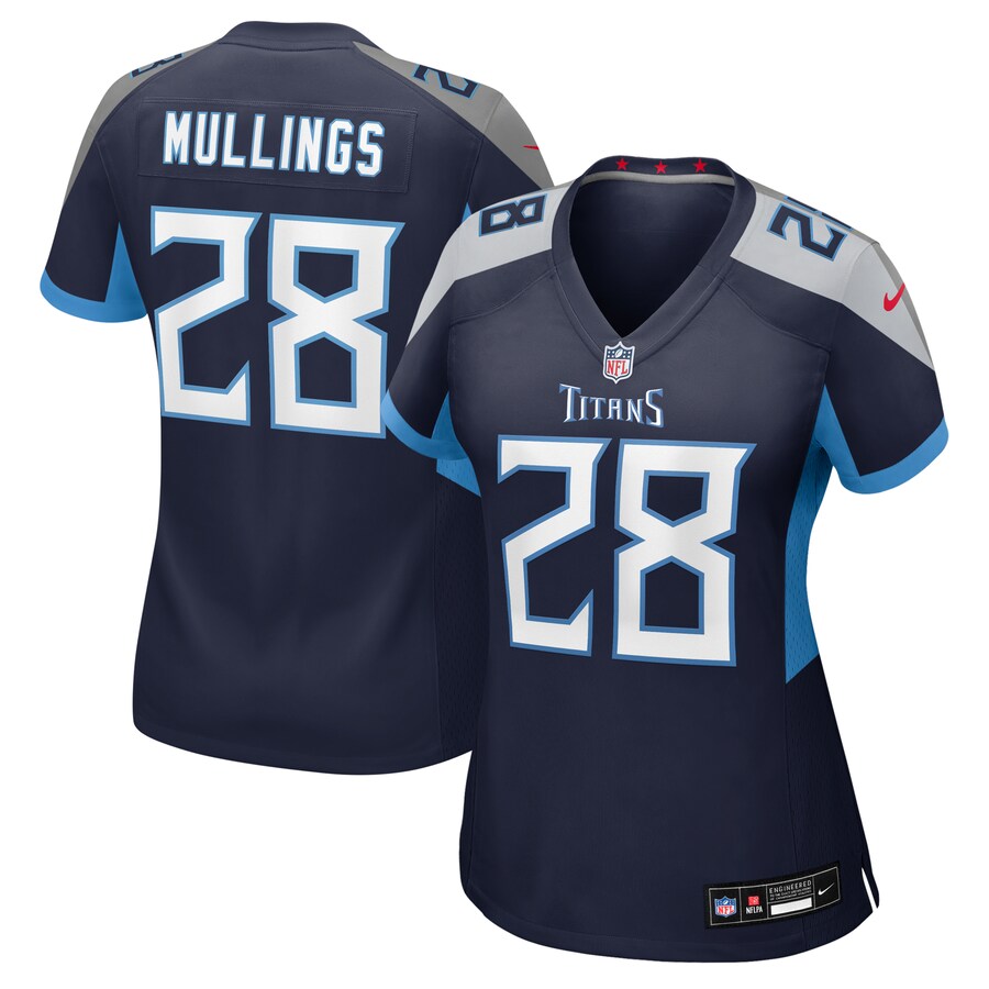 Women's Tennessee Titans Kalel Mullings Nike Navy Team Game Jersey - U-jersey