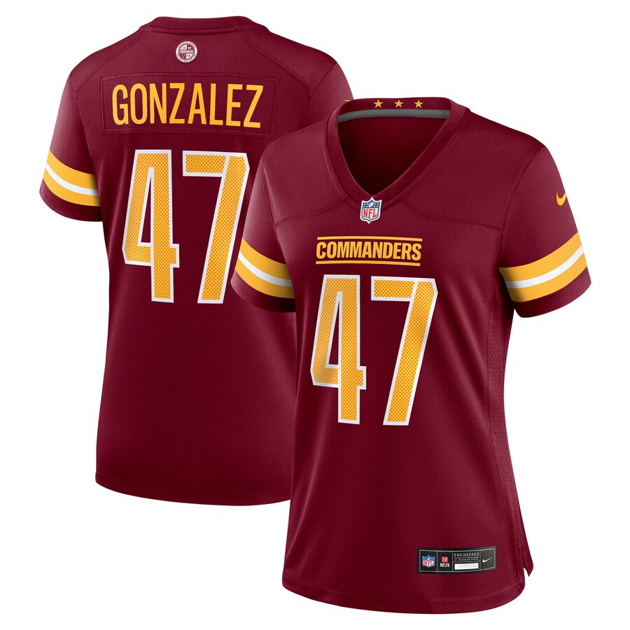 Women's Washington Commanders Zane Gonzalez Nike Burgundy Team Game Jersey - U-jersey