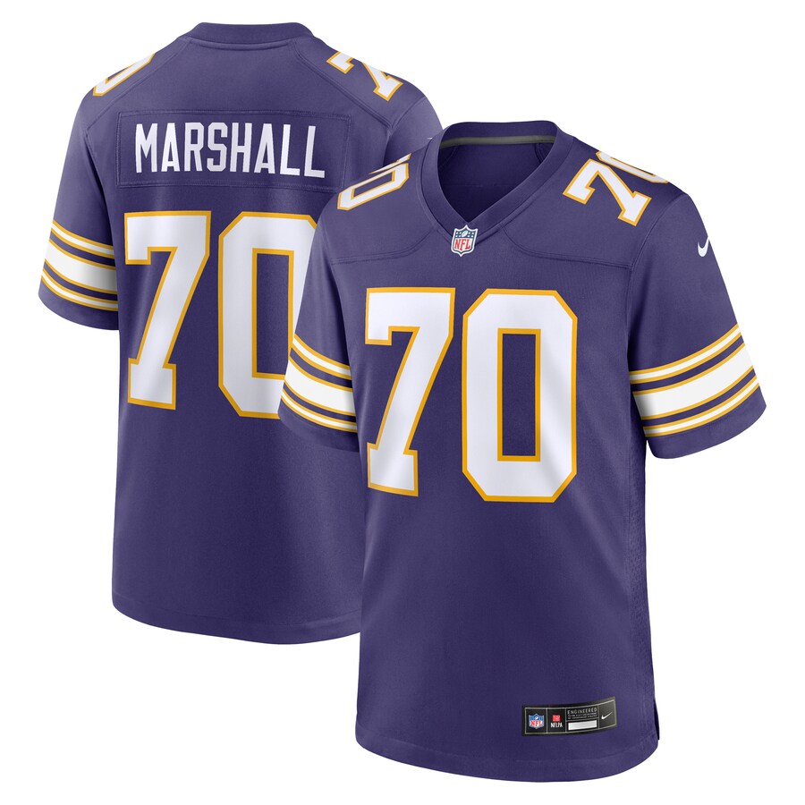 Men's Minnesota Vikings Jim Marshall Nike Purple Retired Player Alternate Game Jersey - U-jersey