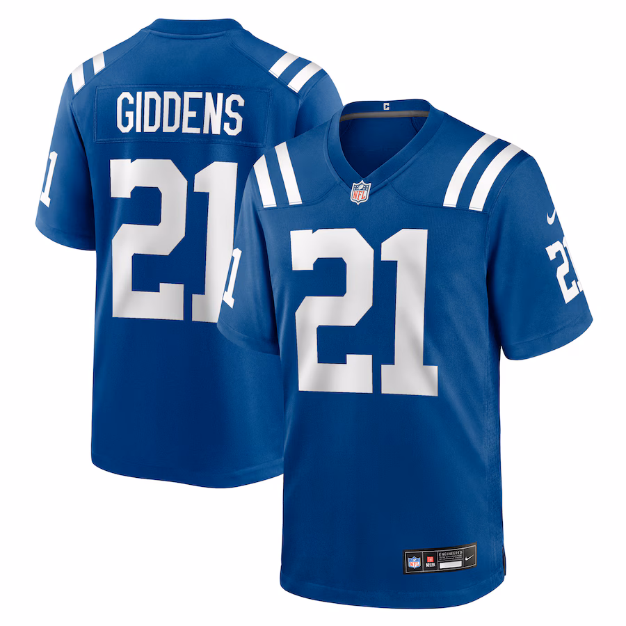 Men's Indianapolis Colts DJ Giddens Nike Royal Team Game Jersey - U-jersey