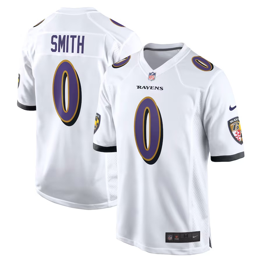 Men's Baltimore Ravens Roquan Smith Nike White  Game Jersey - U-jersey