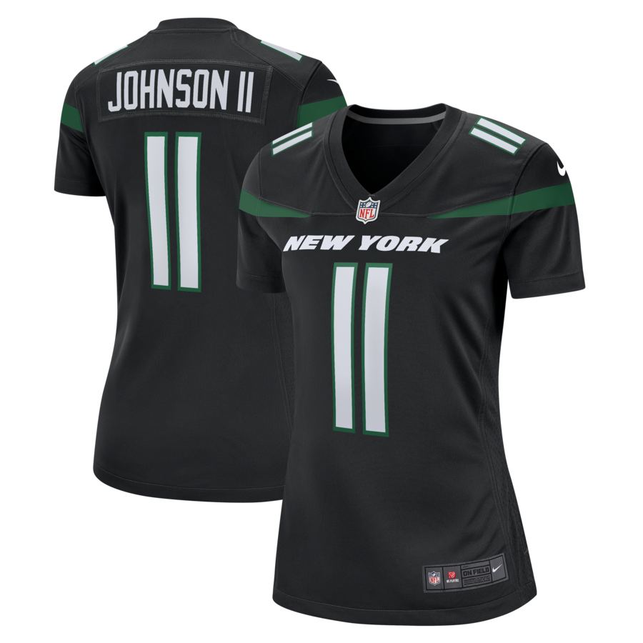 Women's New York Jets Jermaine Johnson II Nike Black Alternate Game Jersey - U-jersey