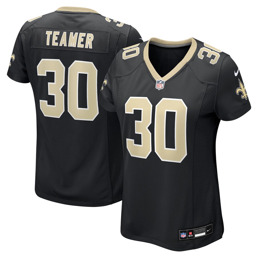 Women's New Orleans Saints Roderic Teamer Nike Black Team Game Jersey - U-jersey